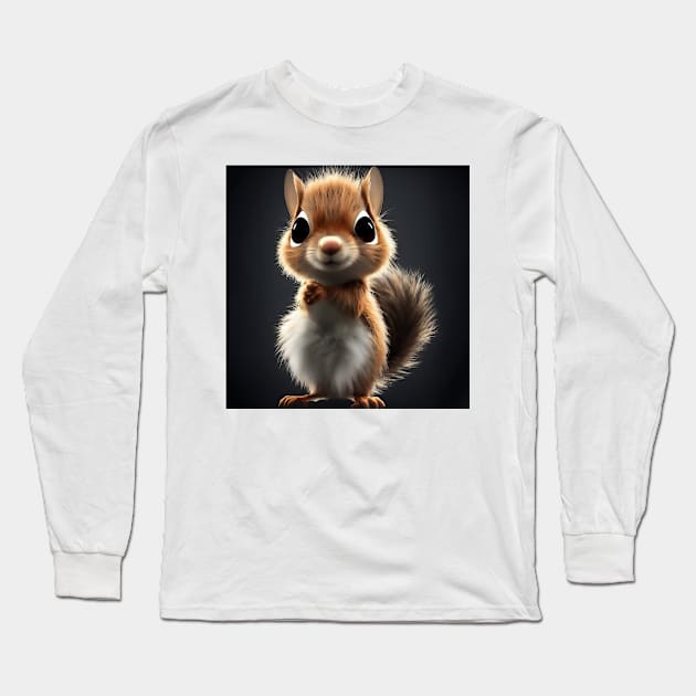 Cutest Squirrel Ever Long Sleeve T-Shirt by MyMagicalPlace